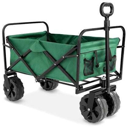 Green Heavy Duty Collapsible Multipurpose Indoor/Outdoor Utility Garden Cart-2
