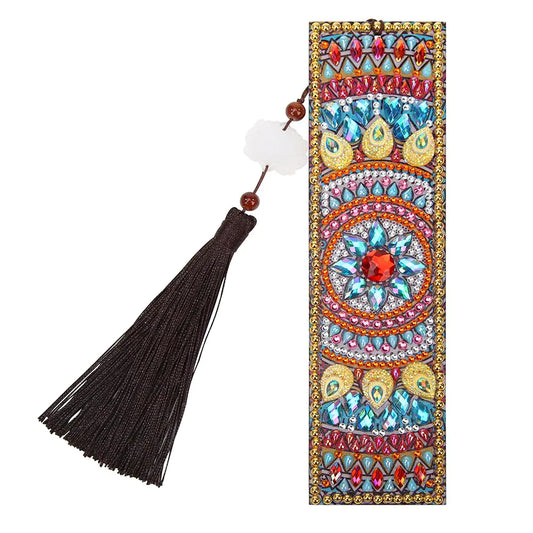 DIY Diamond Painting Leather Bookmark with Tassel