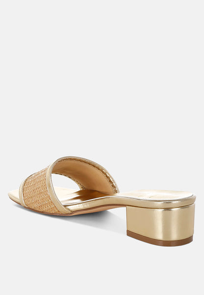 Gisella Raffia Slip On Sandals-2