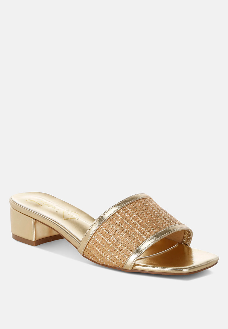 Gisella Raffia Slip On Sandals-1