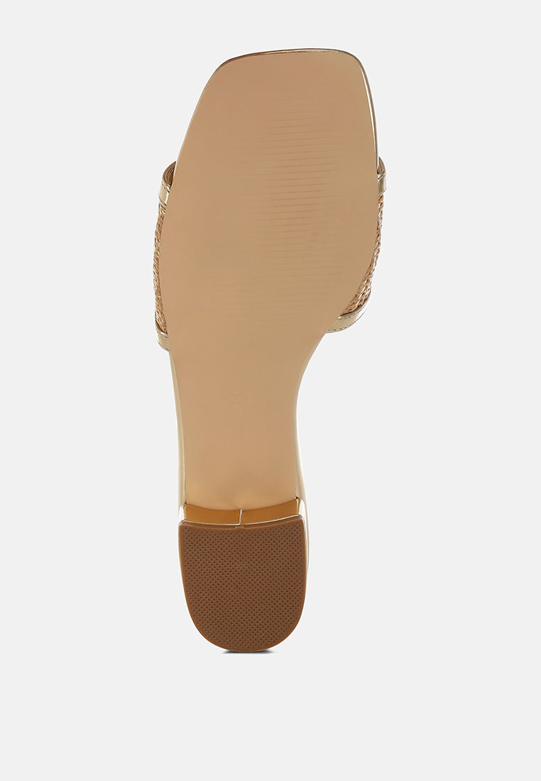 Gisella Raffia Slip On Sandals-4