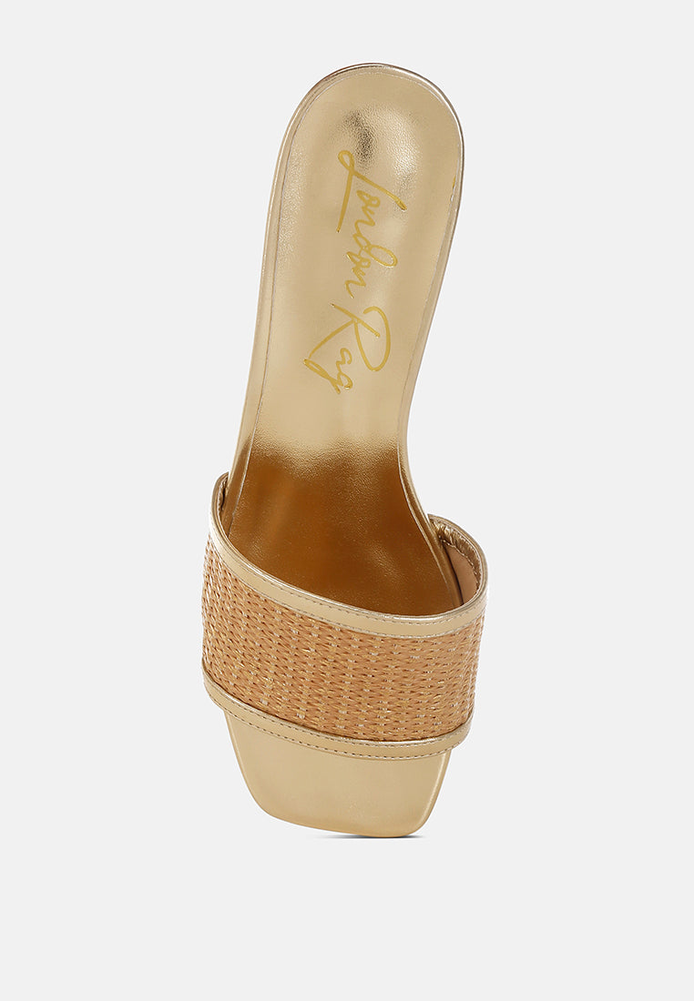 Gisella Raffia Slip On Sandals-3