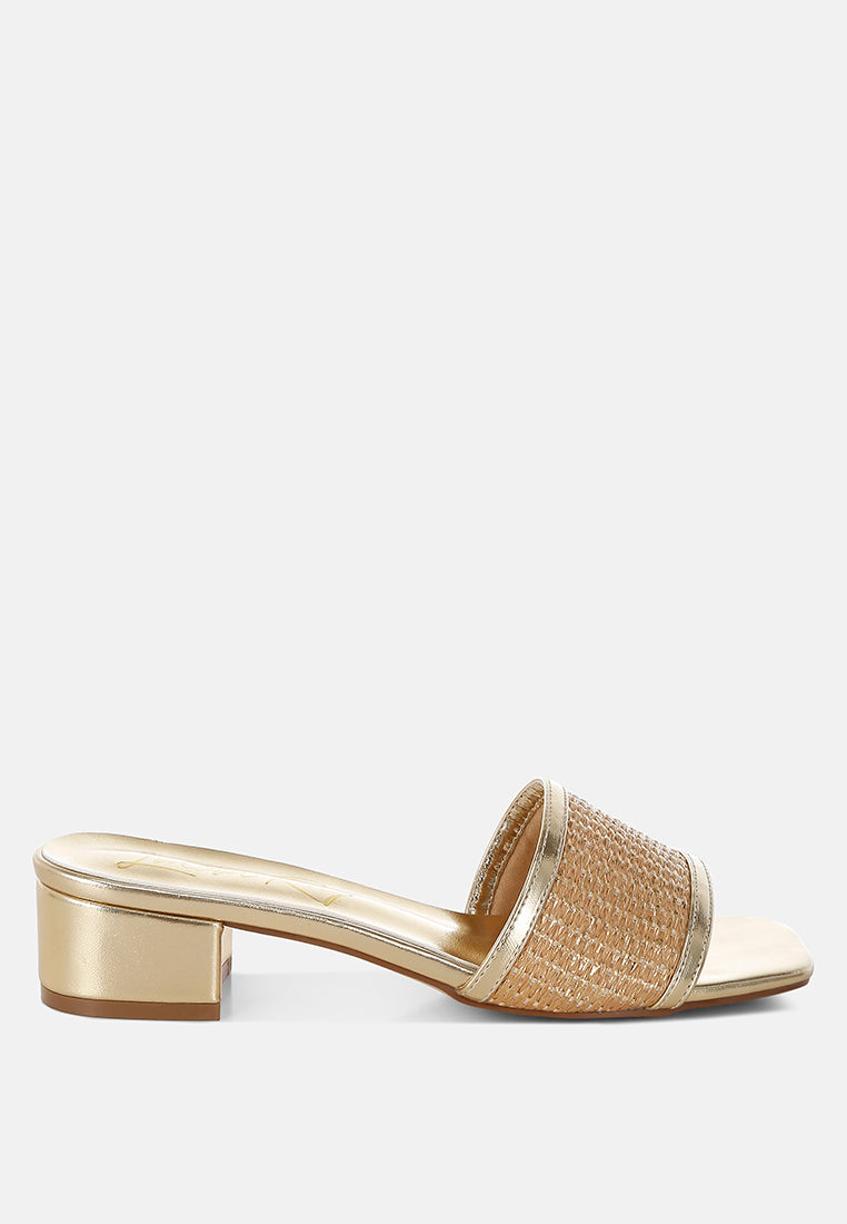 Gisella Raffia Slip On Sandals-0