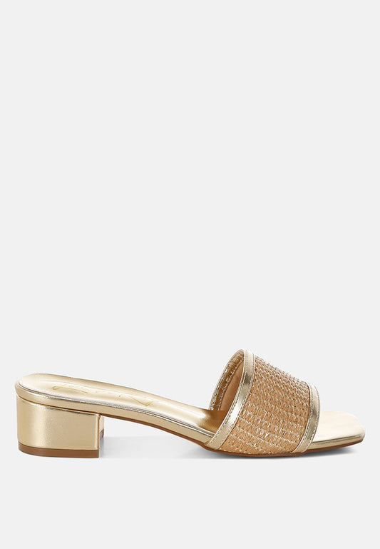 Gisella Raffia Slip On Sandals-0