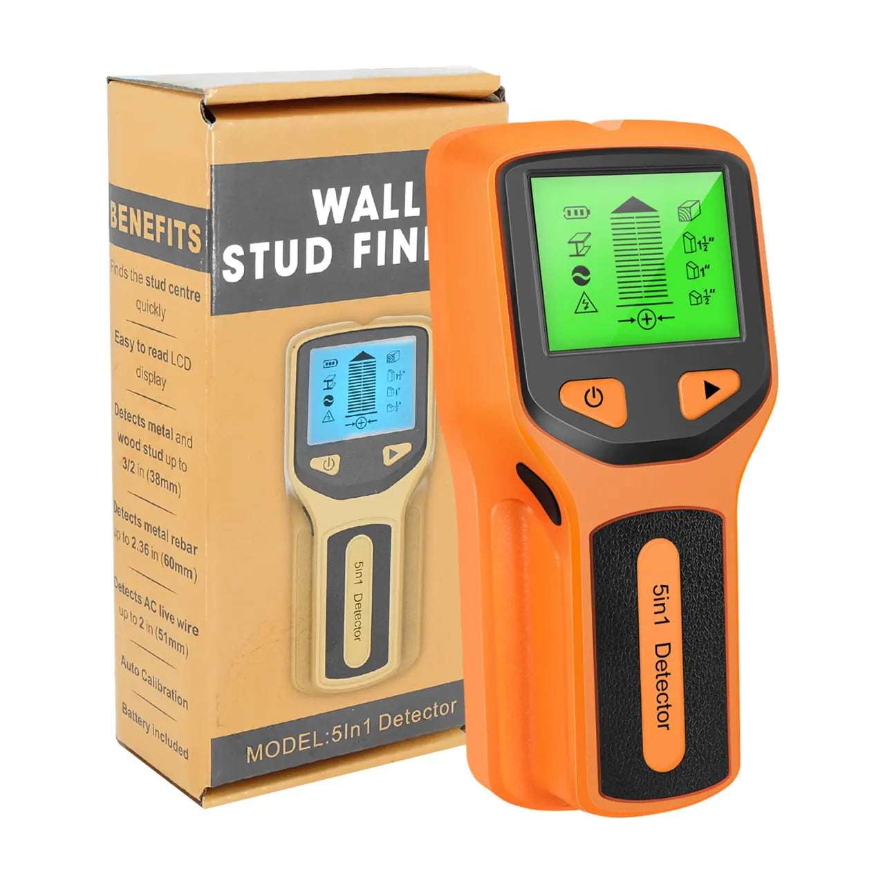 5-in-1 Wall Stud and Metal Detector Tool