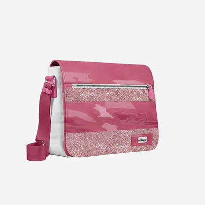 Glitter Pink Messenger Bag 16” | BYMANYC ® New York Glam Street Edition-0