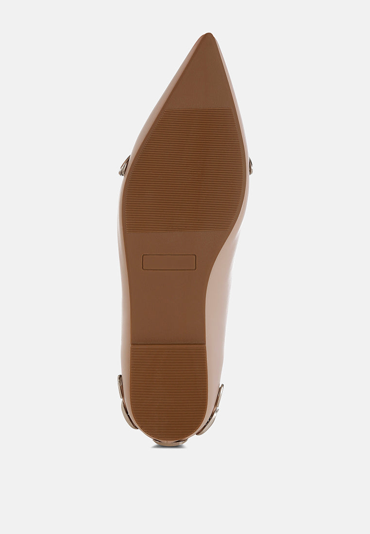 Golini Belt Buckle Detail Ballerinas-1