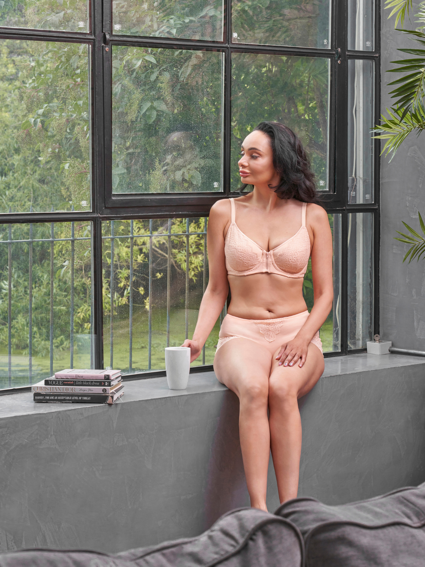 Grace - Silk & Organic Cotton Full Cup Front Zip Wired Bra-1