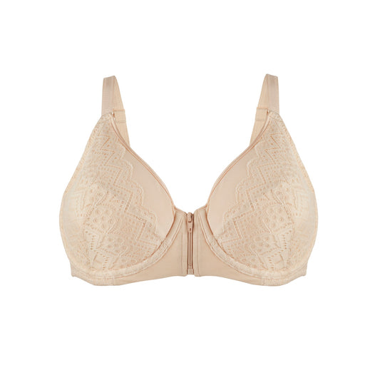 Grace - Silk & Organic Cotton Full Cup Front Zip Wired Bra-0