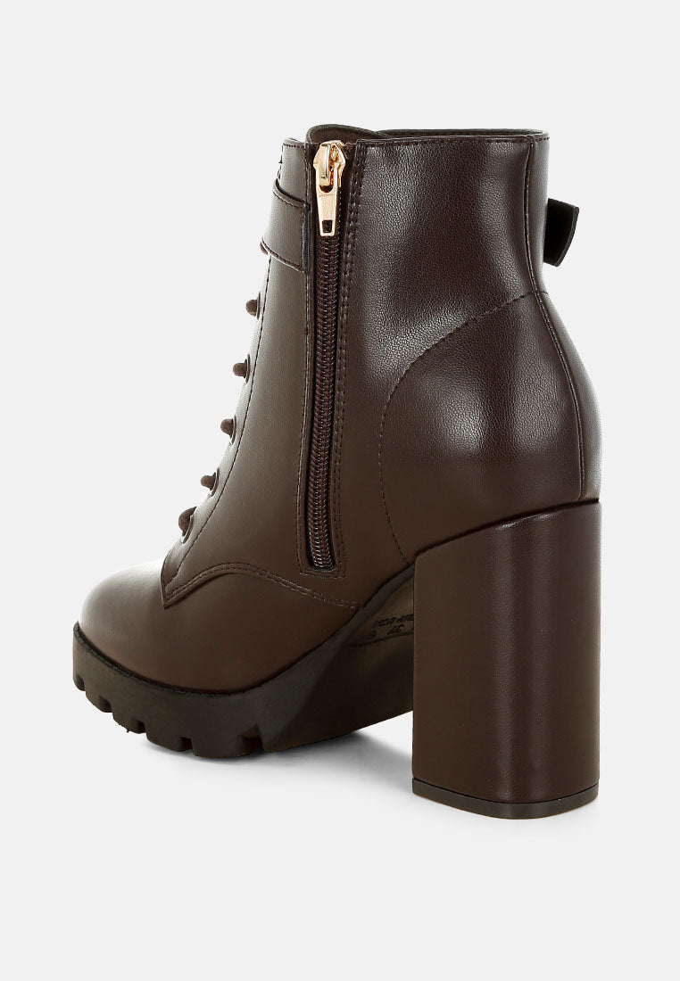 Grahams Faux Leather Lace Up Boots-4