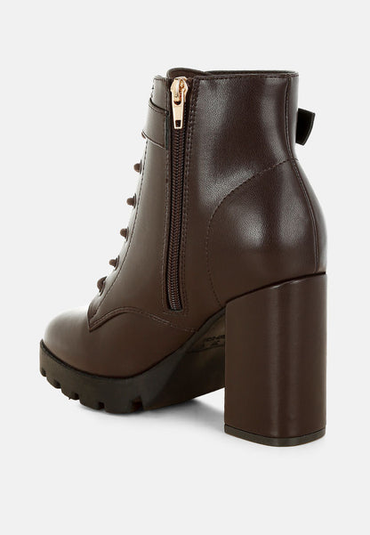 Grahams Faux Leather Lace Up Boots-4