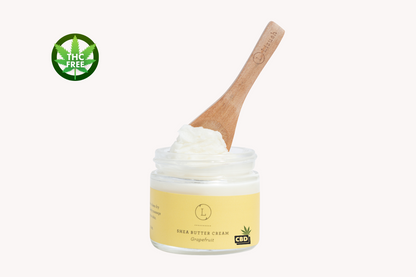 CBD Grapefruit Shea Butter Body Cream with CBD, Shea Body Lotion (THC free)-0