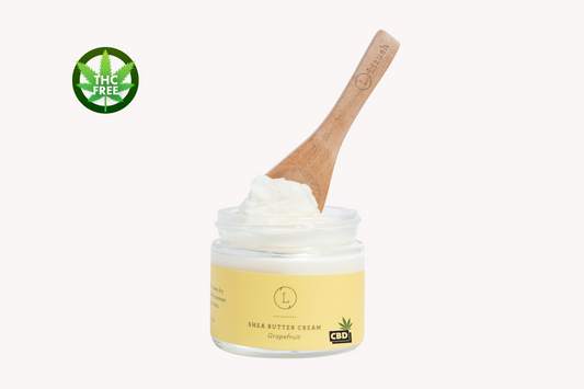 CBD Grapefruit Shea Butter Body Cream with CBD, Shea Body Lotion (THC free)-0