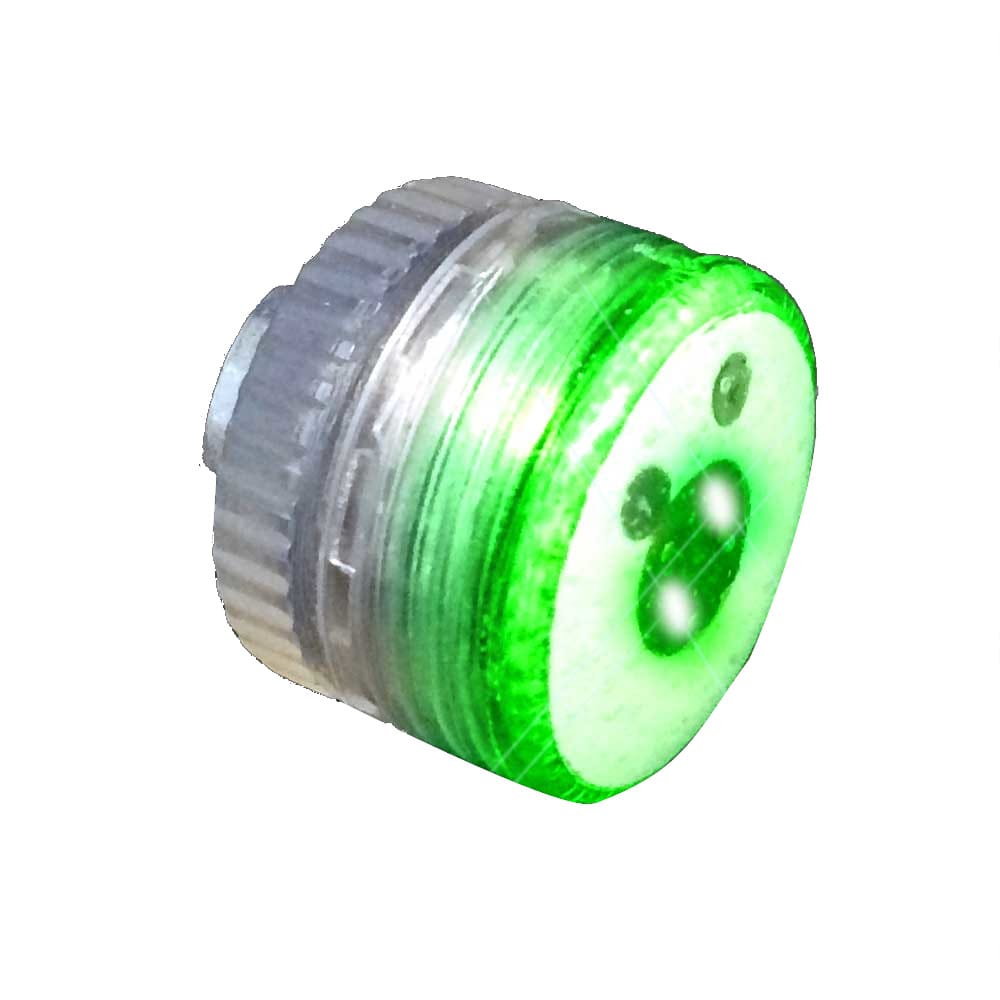 Green Steady Round Blinky Light with Magnet Clasp-0