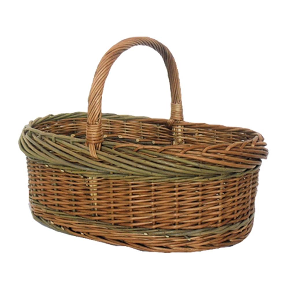 Green Willow Norfolk Wicker Shopping Basket-0