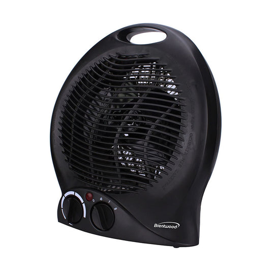 Brentwood 1500 watt 2 in 1 Fan Heater in Black-0