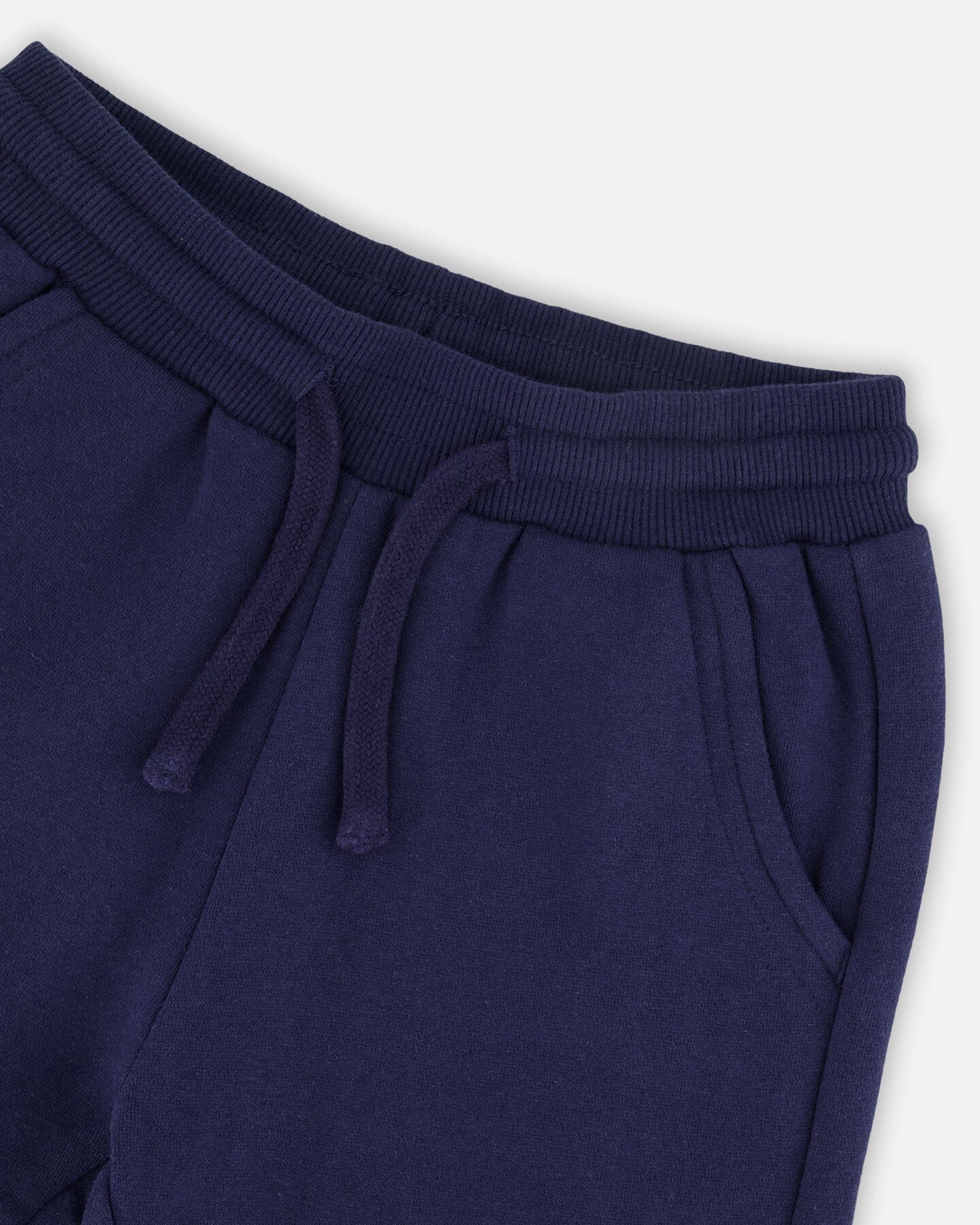 Fleece Sweatpants With Pockets Navy Blue-3