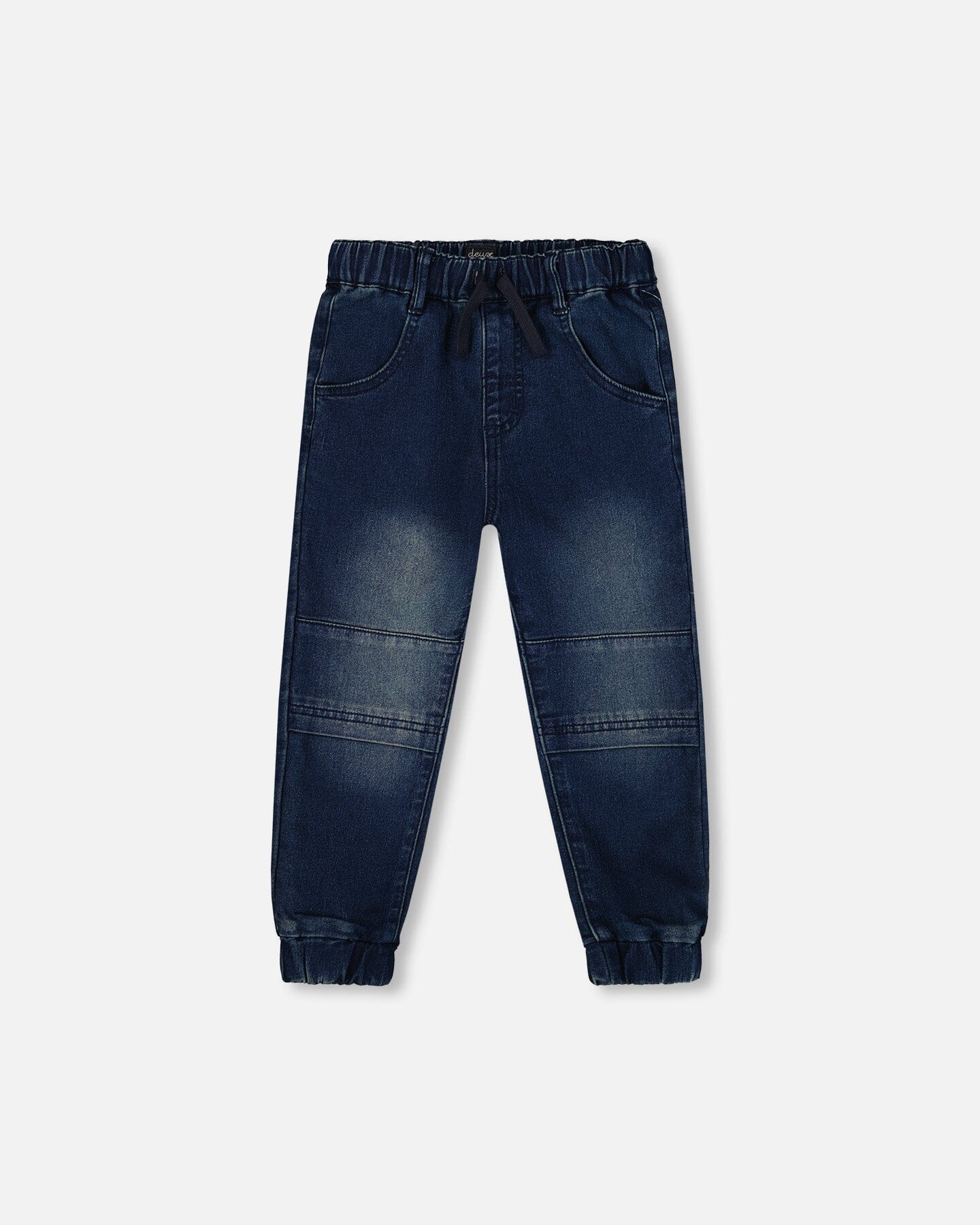 French Terry Jogger Pants Dark Blue Denim-0