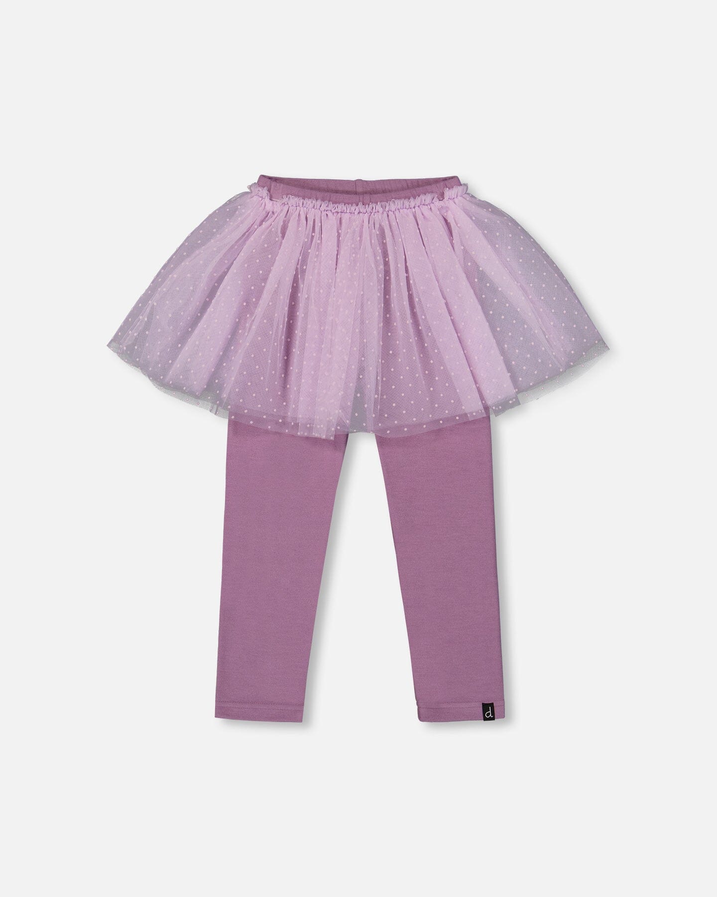 Leggings With Tulle Skirt Purple Gray-0