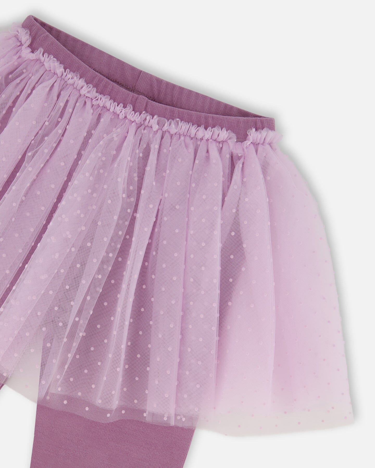 Leggings With Tulle Skirt Purple Gray-3