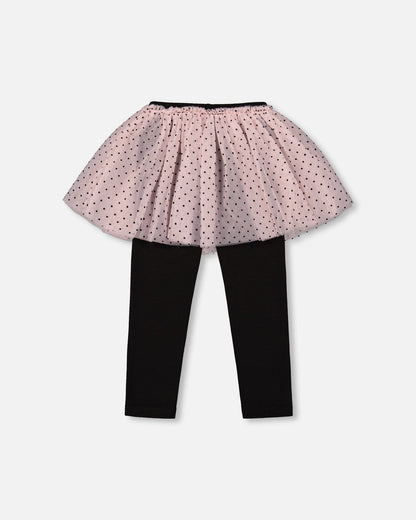Leggings With Tulle Skirt Pink And Black-2