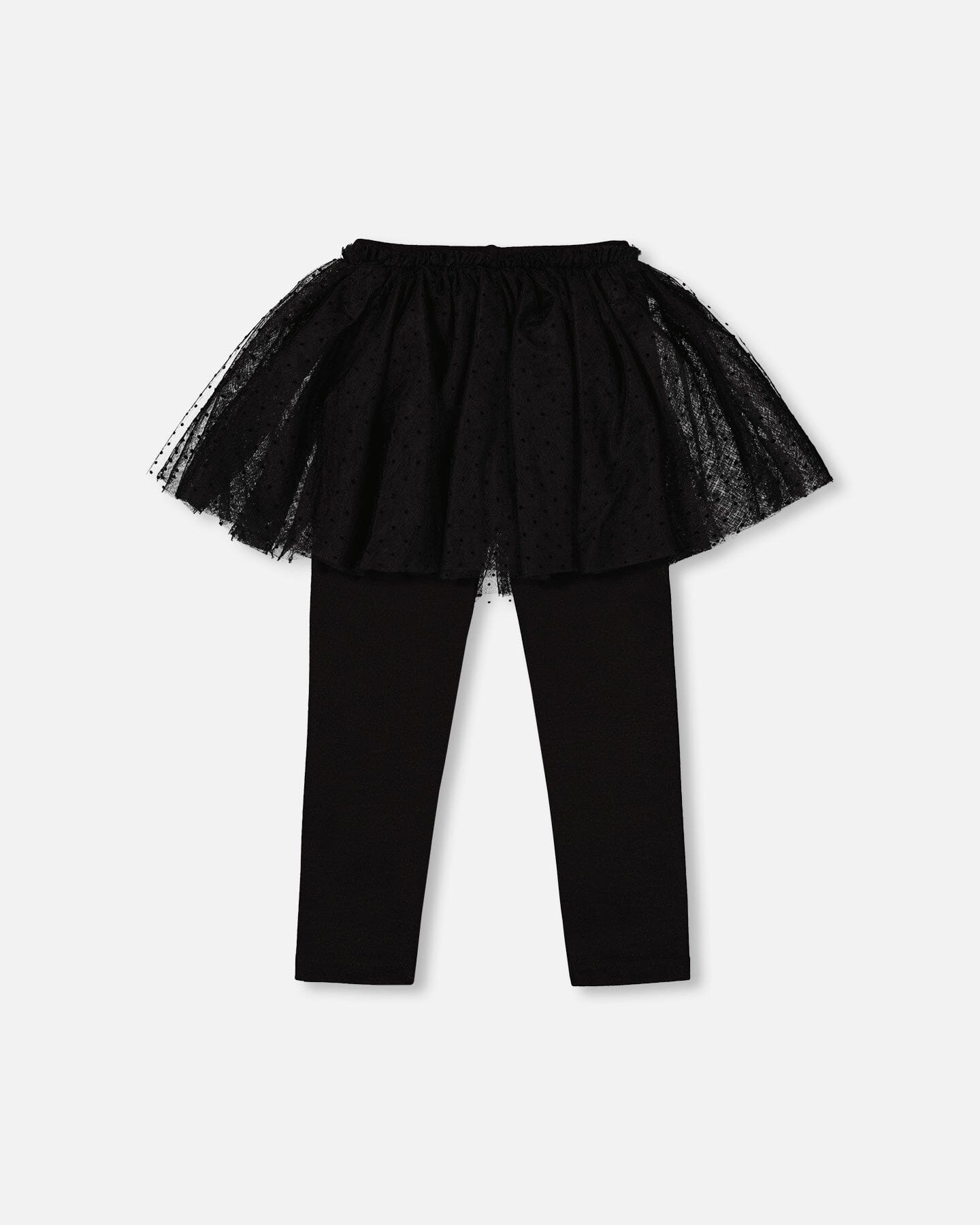 Leggings With Tulle Skirt Black-2