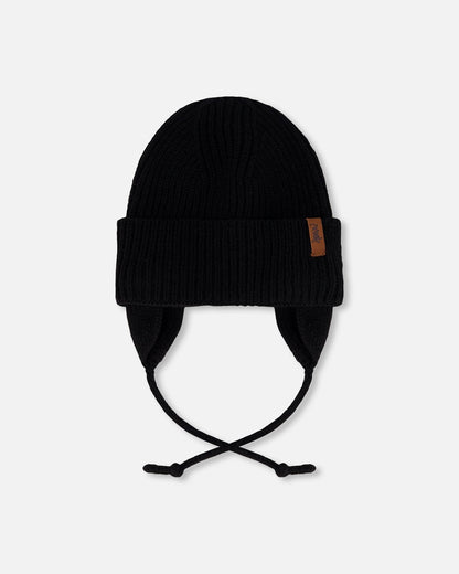 Baby Mid-Season Knit Hat Black-0