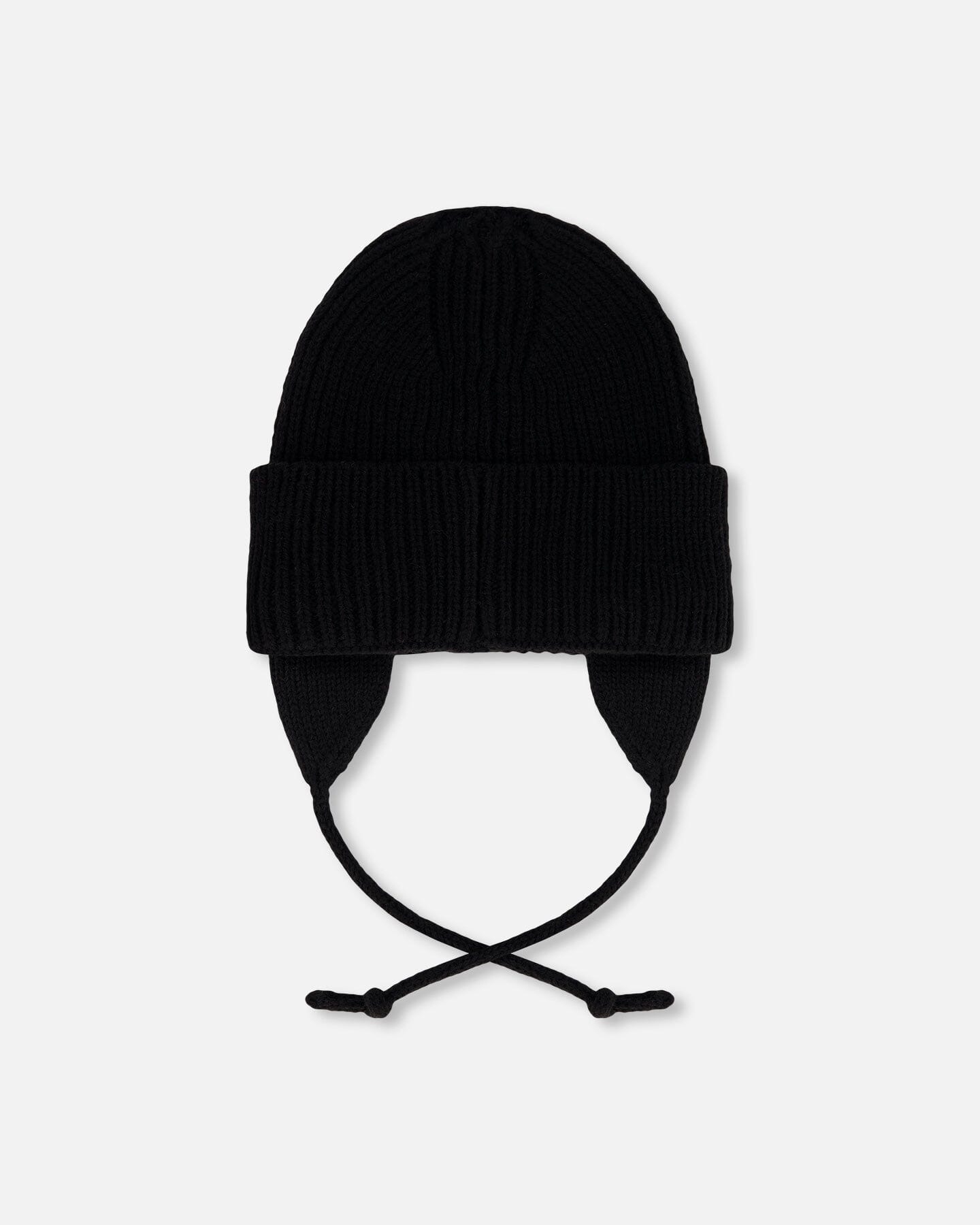 Baby Mid-Season Knit Hat Black-1