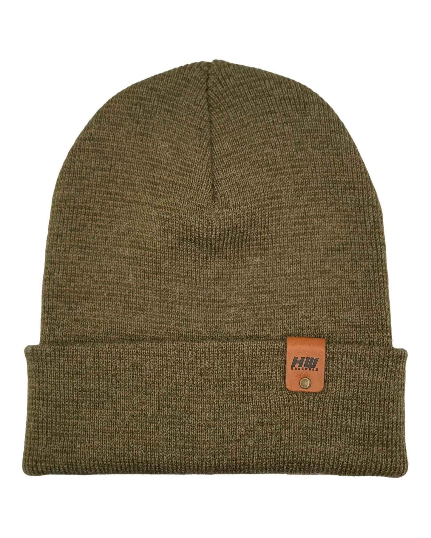 HAAKWEAR Classic  Fusion Cuffed Beanie - Brown / Green, Made in USA-0