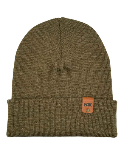 HAAKWEAR Classic  Fusion Cuffed Beanie - Brown / Green, Made in USA-0