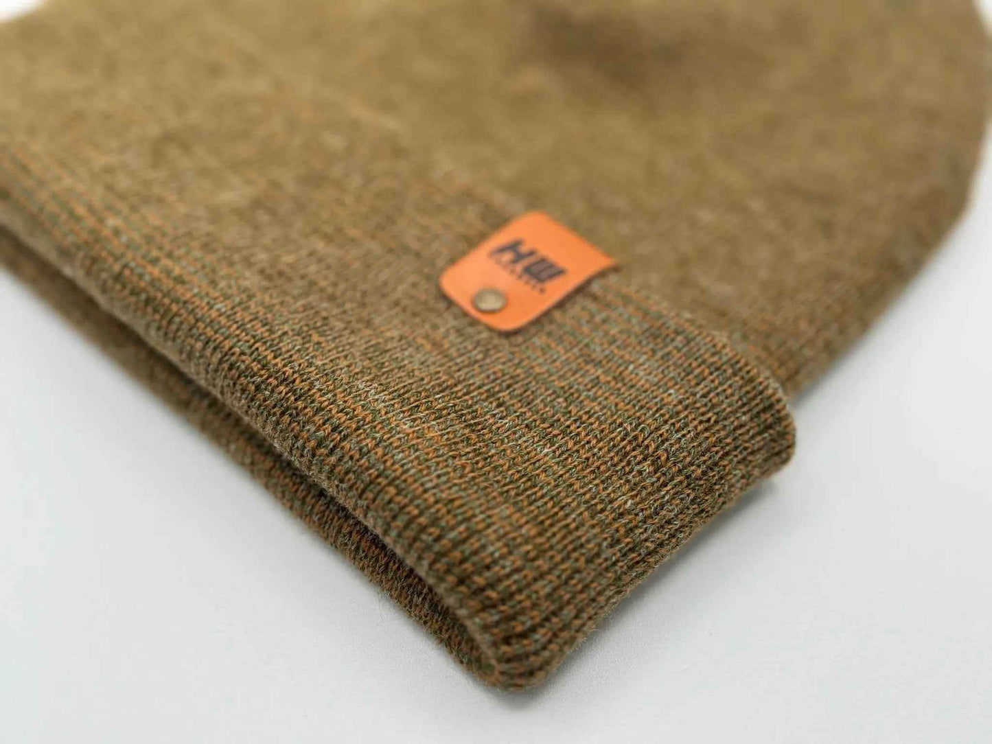 HAAKWEAR Classic  Fusion Cuffed Beanie - Brown / Green, Made in USA-1