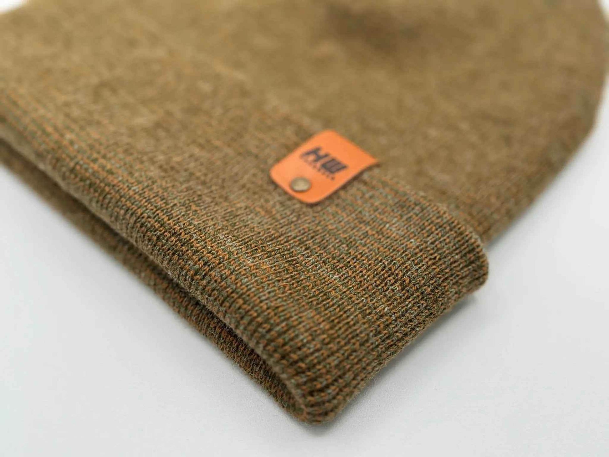 HAAKWEAR Classic  Fusion Cuffed Beanie - Brown / Green, Made in USA-1