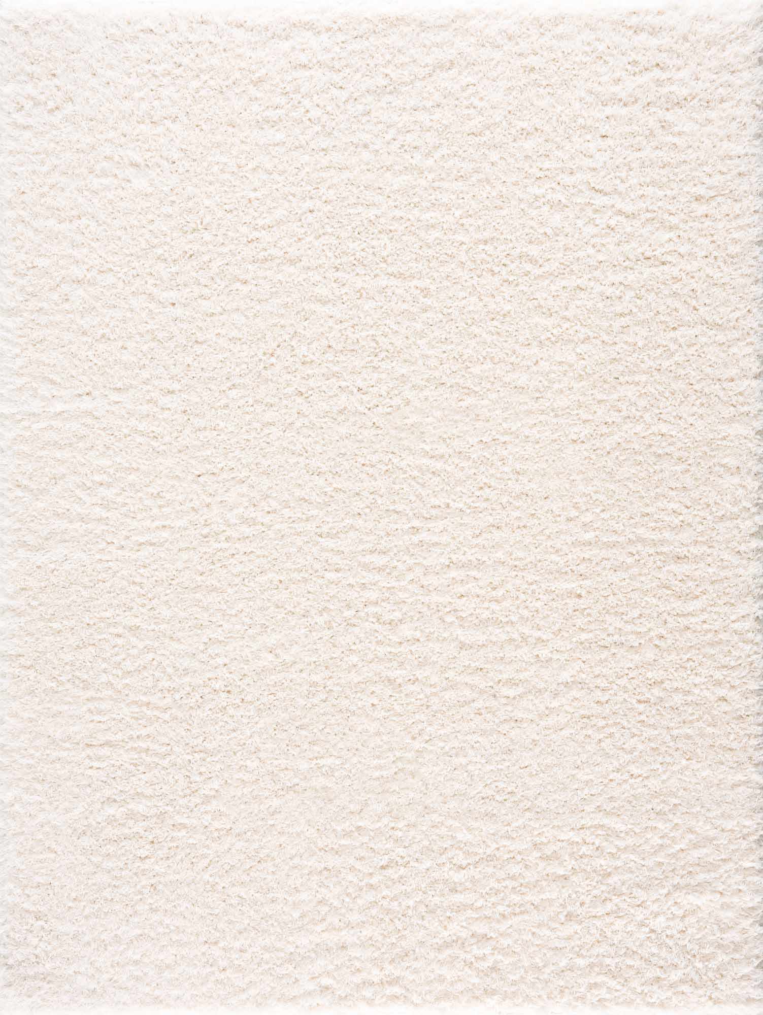 Faina Solid Cream Shag Rug Washable-2