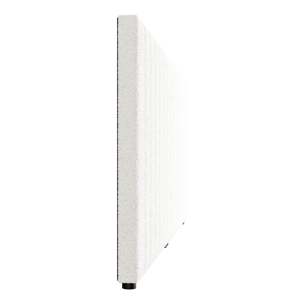 NNEED Bed Frame Headboard Double Queen King White Boucle-3
