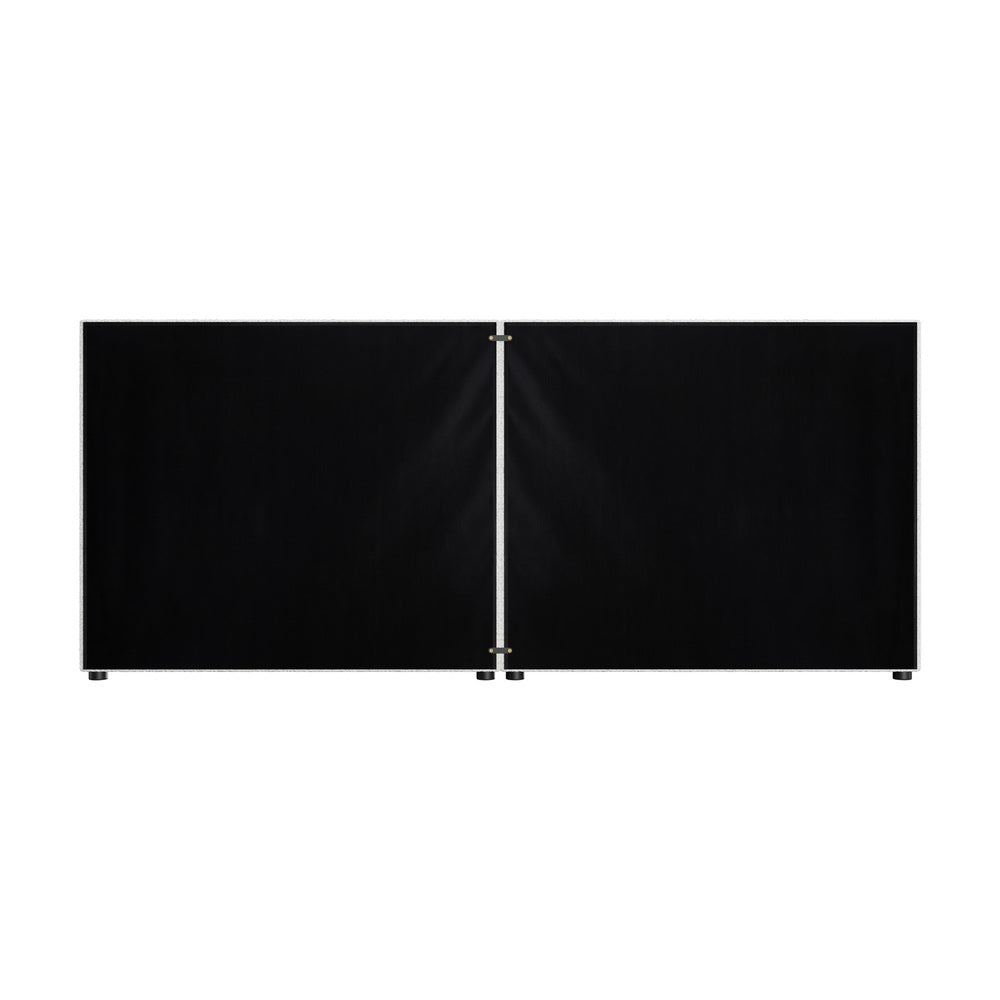 NNEED Bed Frame Headboard Double Queen King White Boucle-1