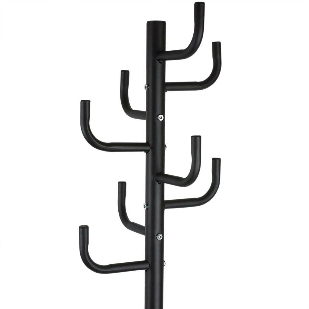 Black Metal Coat Rack Entry Hall Tree Hat Rack-0