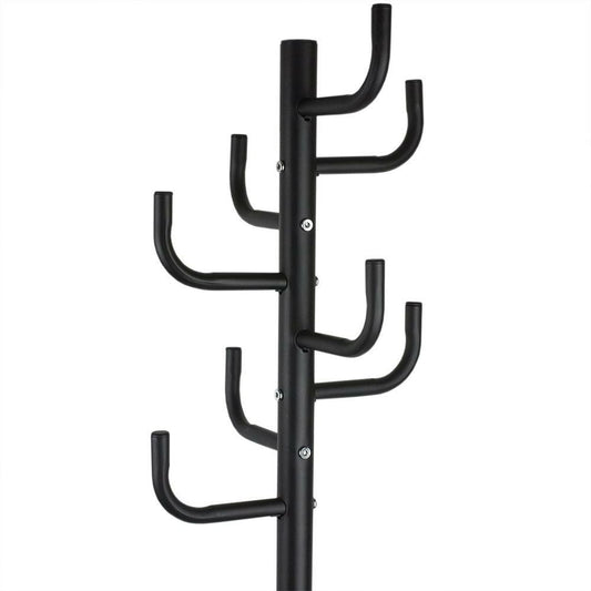 Black Metal Coat Rack Entry Hall Tree Hat Rack-0