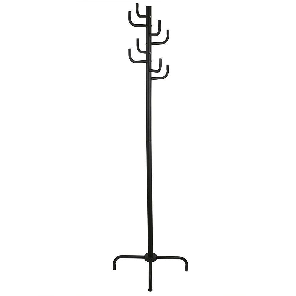 Black Metal Coat Rack Entry Hall Tree Hat Rack-1