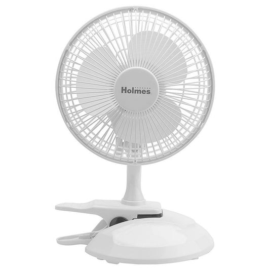 Holmes 6 Inch Clip/Table Personal Fan in White-0