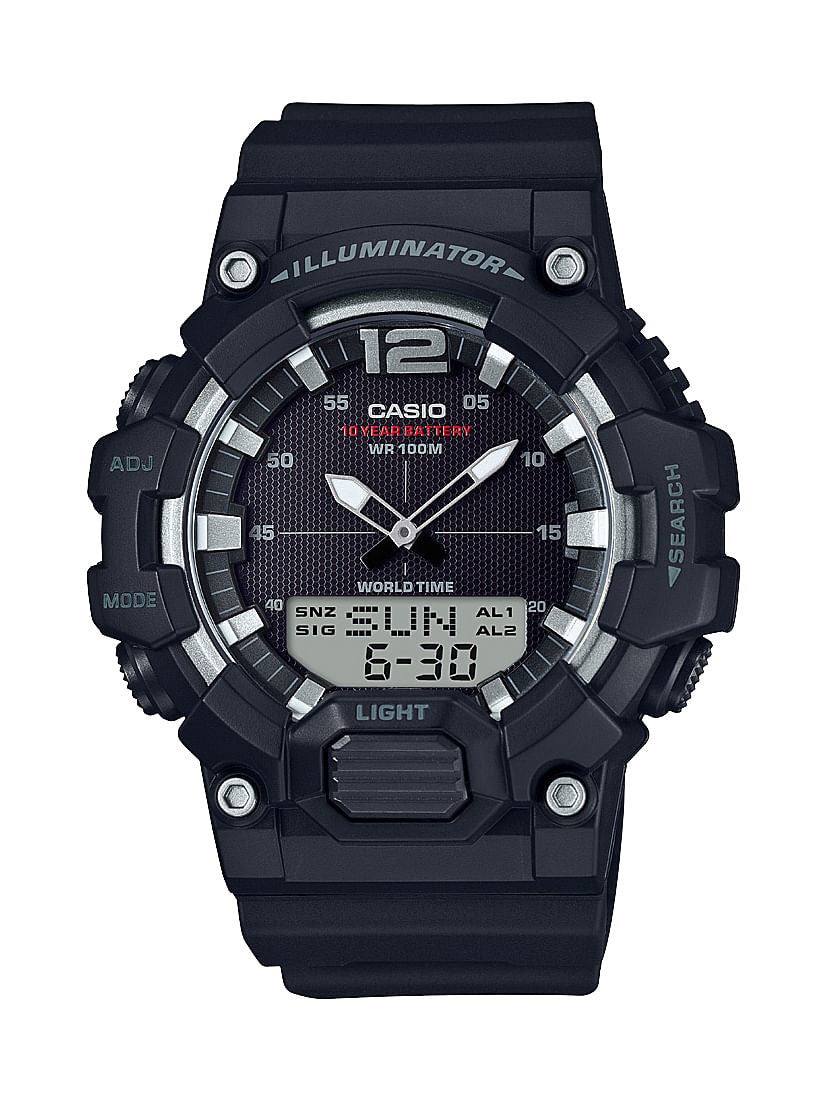 Casio Men's HDC700-1AV Analog Digital World Time Alarm Chronograph Telememo Watch-0