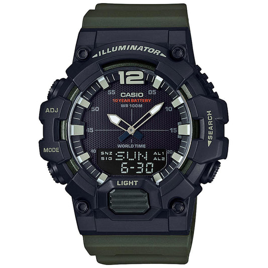 Casio Men's 'Classic' Quartz Resin Casual Watch, Color Green (Model: HDC-700-3AVCF)-0