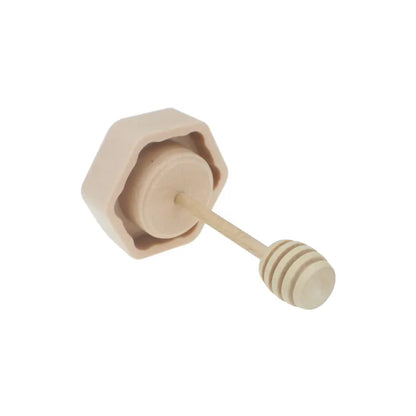 20 X Honey Glass Jar With Wooden Honey Spoon 380 ML / 220 ML-2