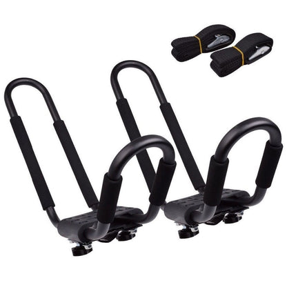 DORSAL Kayak Rack Set 2Pcs J-Bar Rack for Canoe SUP Board Boat On Roof Top Mount Crossbars-0