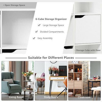 6 Cubes Wood Storage Shelves Organization-3