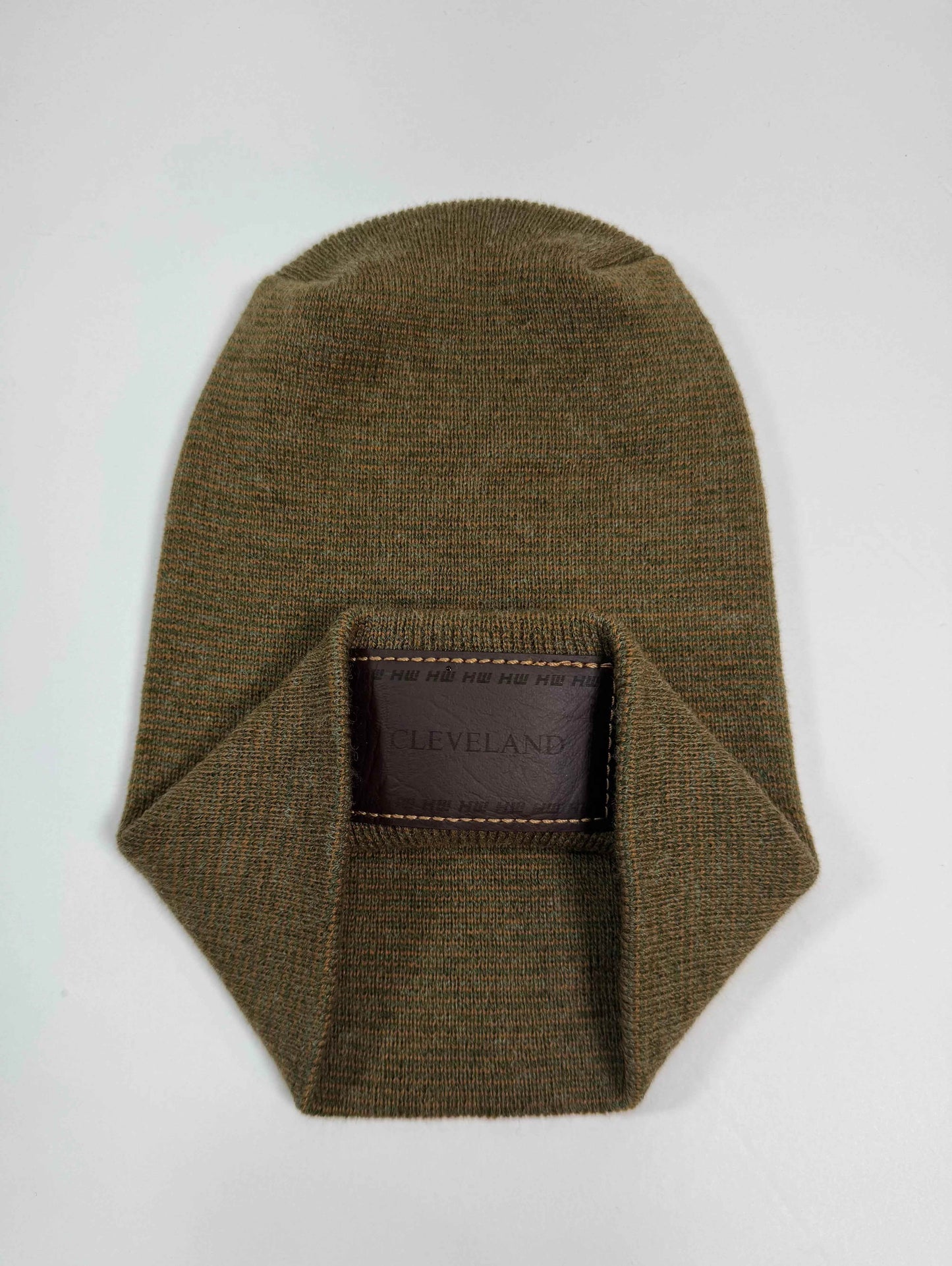 Haakwear Cleveland H Stitch Cuffed Beanie - Made in USA Hats (Limited Edition) - Brown / Green Fusion-3