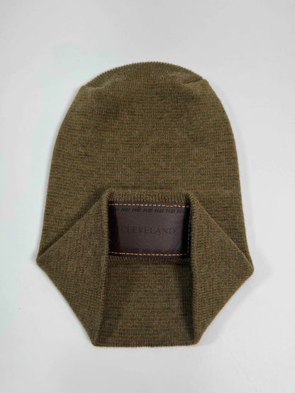 Haakwear Cleveland H Stitch Cuffed Beanie - Made in USA Hats (Limited Edition) - Brown / Green Fusion-3