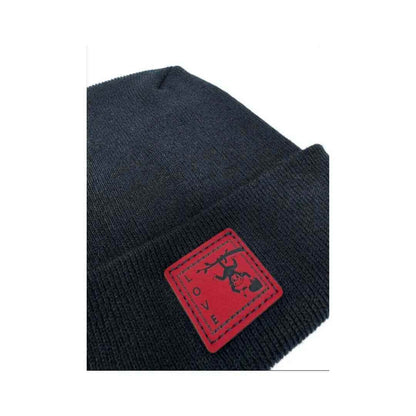 Haakwear Exclusive Love-Inspired H-Stitch Beanie – Limited Edition  Black Hat with Love Monkey-2
