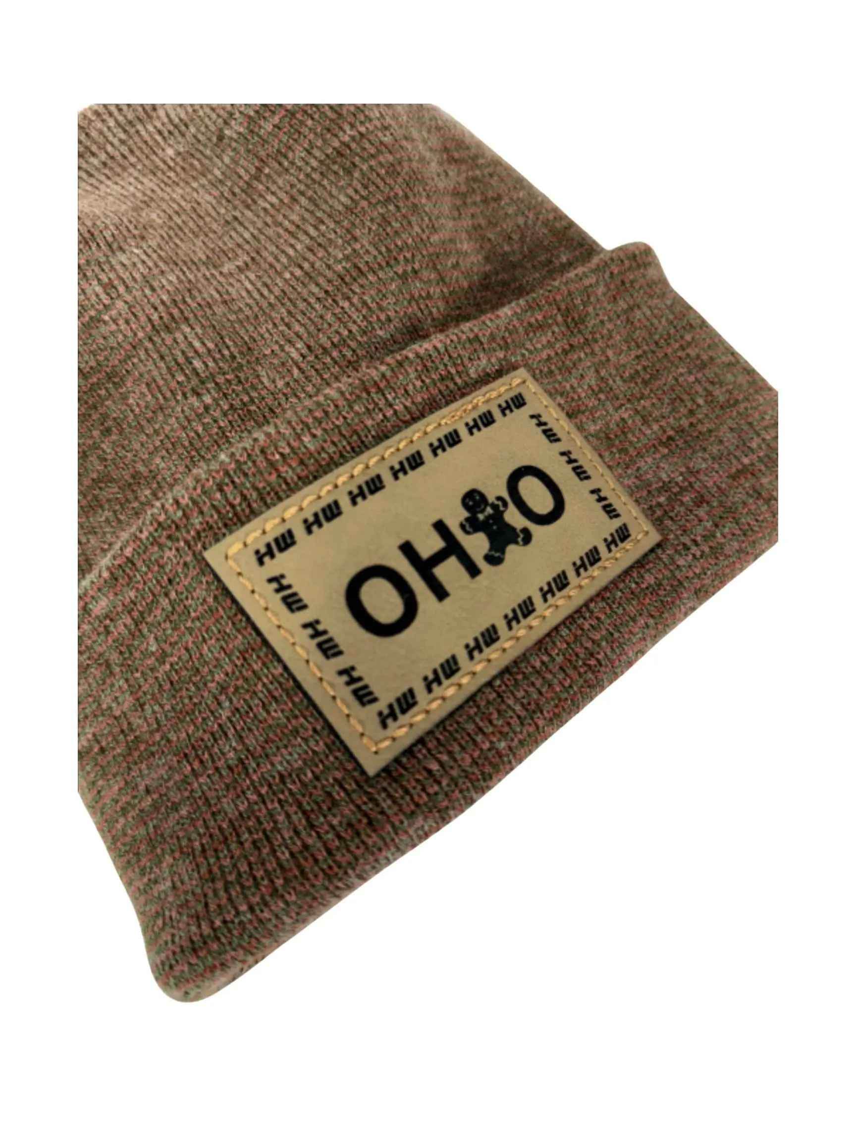 Haakwear H-Stitch Beanie Ohio, The Brown's Cookie Edition - Exclusive Christmas Hat Collection Burgundy / Green Fusion-2