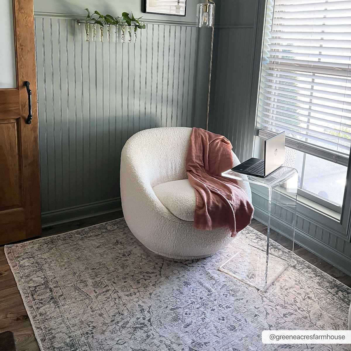 Haile Green & Pink Washable Area Rug-0