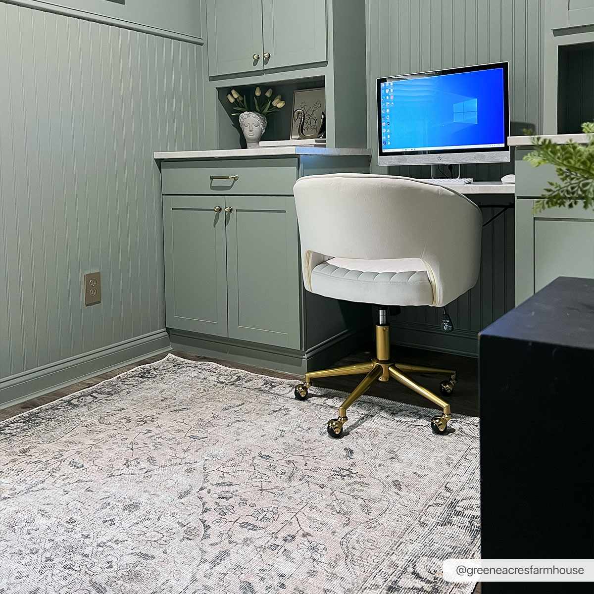 Haile Green & Pink Washable Area Rug-2